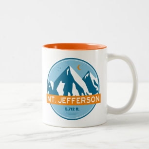 Caneca De Café Em Dois Tons Mt. Jefferson New Hampshire Stars Moon