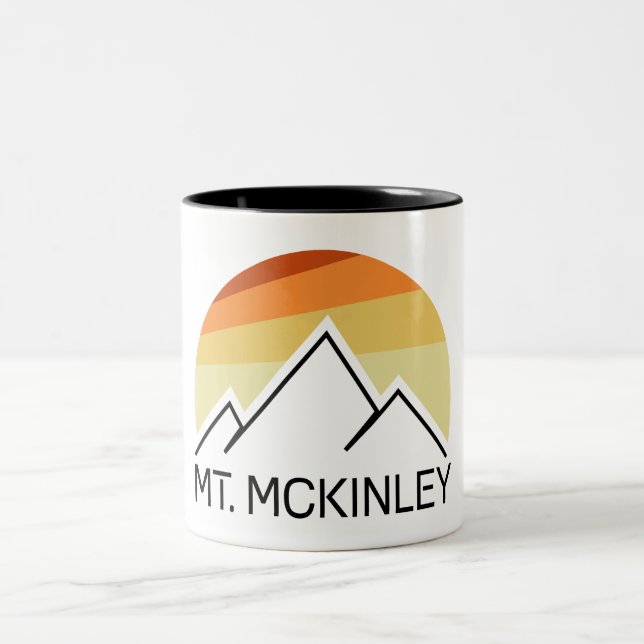 Caneca De Café Em Dois Tons Mt. McKinley Alaska Retro (Centro)