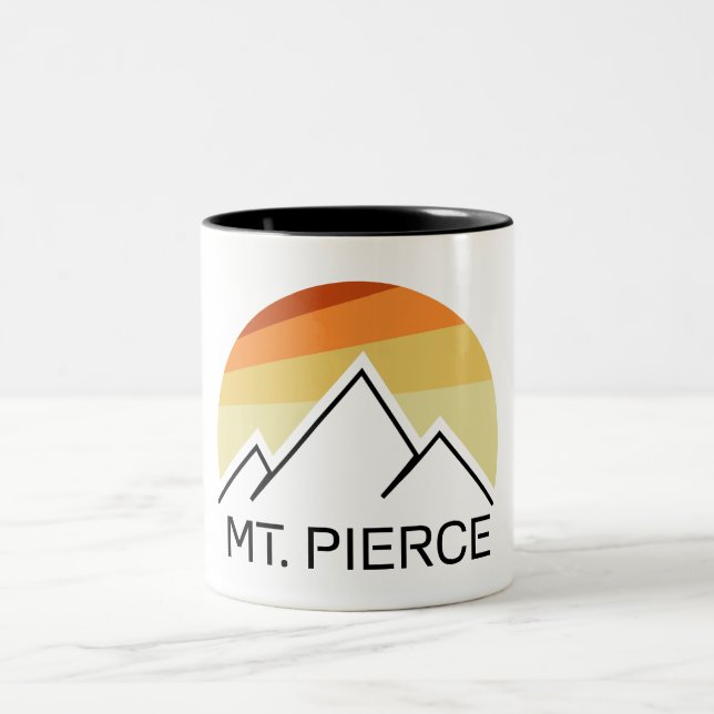 Caneca De Café Em Dois Tons Mt. Pierce New Hampshire Retro (Centro)