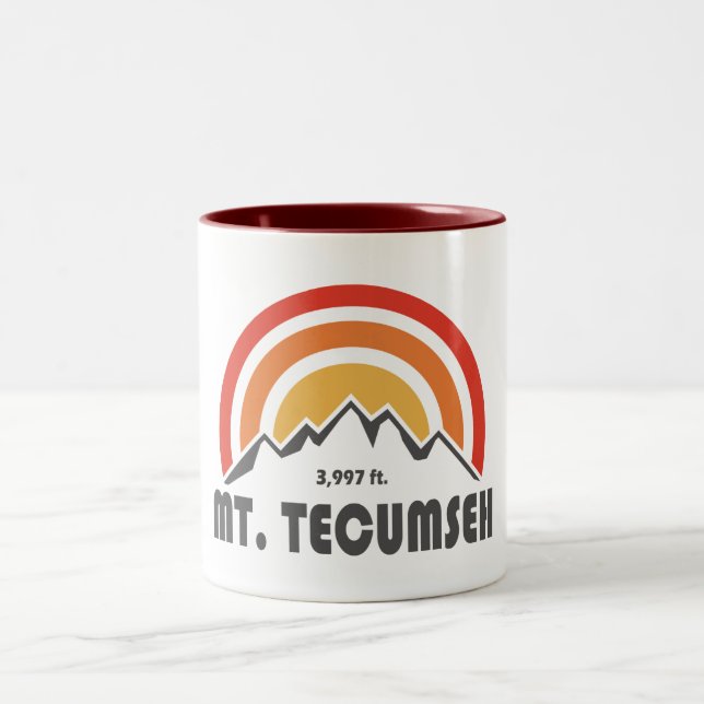 Caneca De Café Em Dois Tons Mt. Tecumseh New Hampshire (Centro)