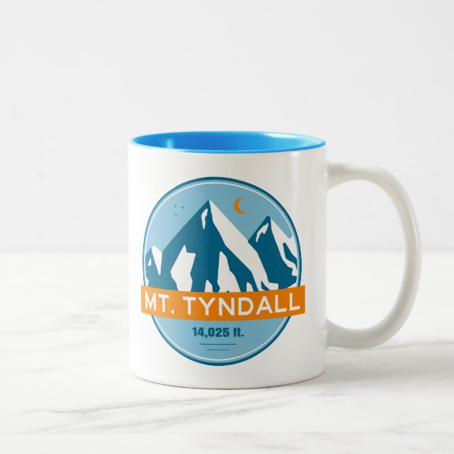 Caneca De Café Em Dois Tons Mt. Tyndall California Stars Moon (Direita)