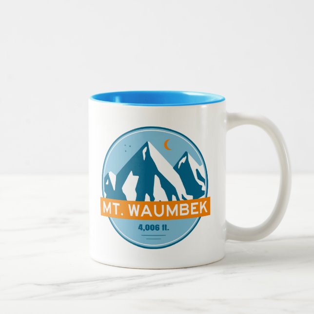 Caneca De Café Em Dois Tons Mt. Waumbek New Hampshire Estrelas Lua (Direita)