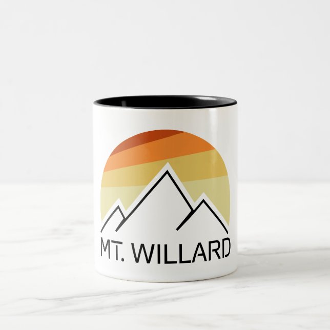 Caneca De Café Em Dois Tons Mt. Willard New Hampshire Retro (Centro)
