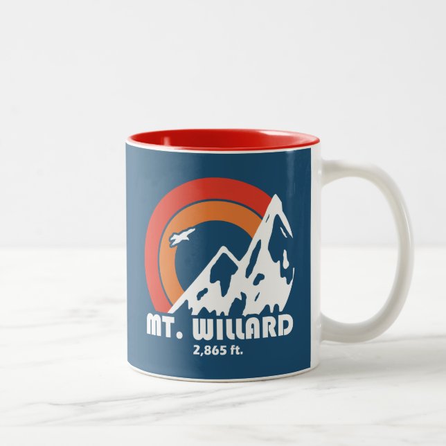 Caneca De Café Em Dois Tons Mt. Willard New Hampshire Sun Eagle (Direita)