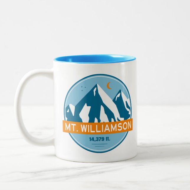 Caneca De Café Em Dois Tons Mt. Williamson California Stars Moon (Esquerda)