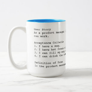 Caneca De Café Em Dois Tons Mudança de critérios de aceitação da história