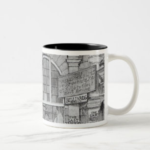 Caneca De Café Em Dois Tons Mudança de Exeter que mostra a entrada