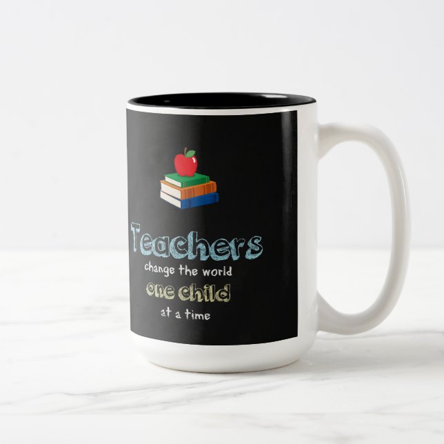 Caneca De Café Em Dois Tons Mudar o mundo (Direita)