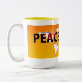 Caneca De Café Em Dois Tons Mudas de cor da paz vs Guerra