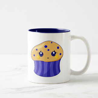 Caneca De Café Em Dois Tons Muffin triste
