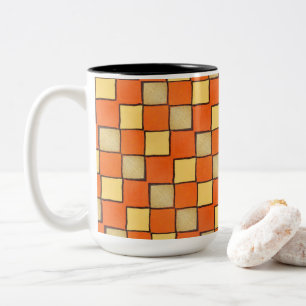 Caneca De Café Em Dois Tons Mug - 103 - Laranja e Amarelo
