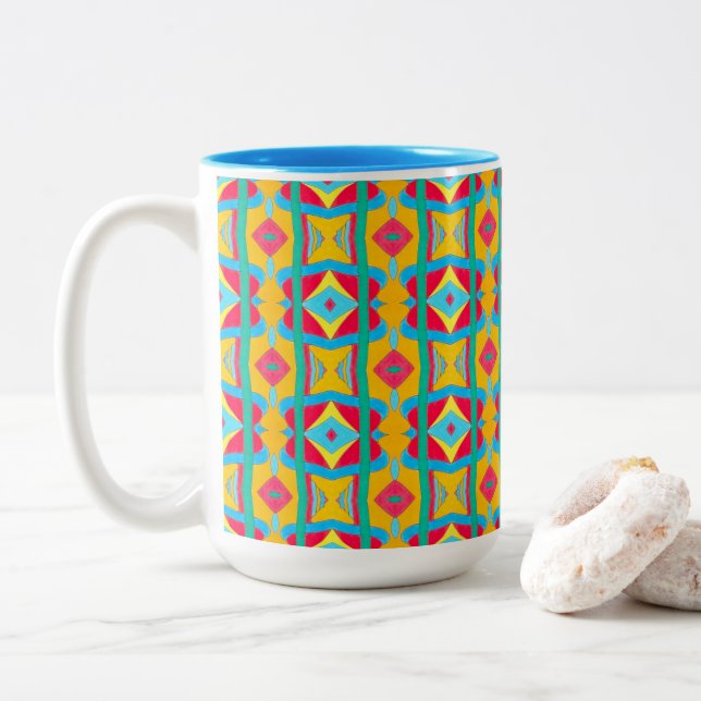 Caneca De Café Em Dois Tons Mug - 105 - Retro (Com Donut)