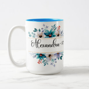 Caneca De Café Em Dois Tons Mug 15oz de Alexandra (veja mais opções)