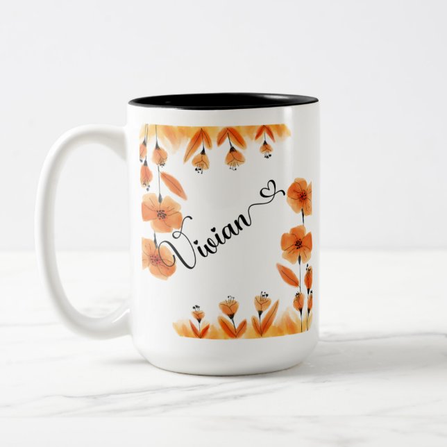 Caneca De Café Em Dois Tons Mug 15oz de Vivian (veja mais opções) (Esquerda)