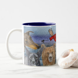 Caneca De Café Em Dois Tons Mug #3 Joanna Flying Over Animals