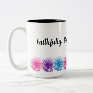 Caneca De Café Em Dois Tons Mug abençoada fielmente