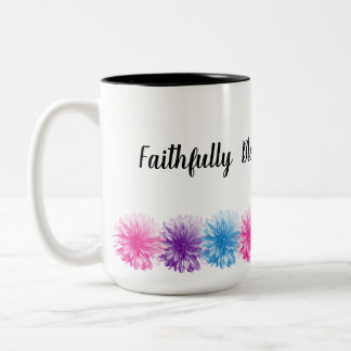 Caneca De Café Em Dois Tons Mug abençoada fielmente