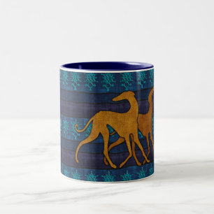 Caneca De Café Em Dois Tons Mug Azawakhs stylisés