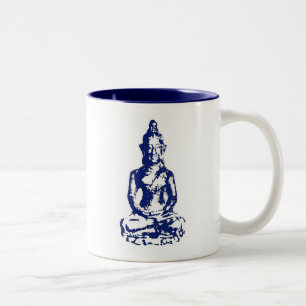 Caneca De Café Em Dois Tons Mug Azul 11oz de 2 Tom