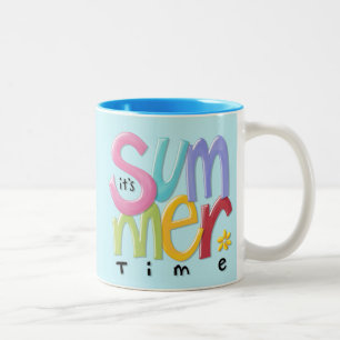 Caneca De Café Em Dois Tons Mug azul de verão