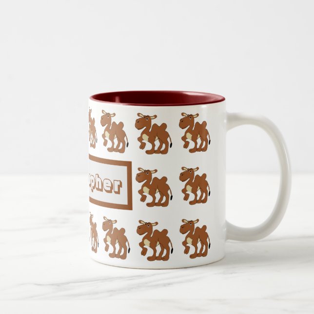 Caneca De Café Em Dois Tons Mug Bactrian Camel Design (Direita)
