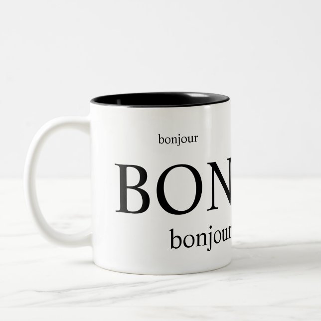 Caneca De Café Em Dois Tons Mug/BONJOUR (Esquerda)