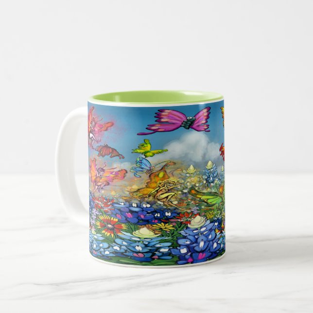 Caneca De Café Em Dois Tons Mug Café De Dois Tons (Frente Esquerda)