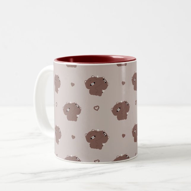 Caneca De Café Em Dois Tons Mug Casal de Gato Birmanês (Frente Esquerda)