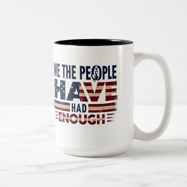 Caneca De Café Em Dois Tons Mug cerâmico personalizado com emblema e motivação (Direita)