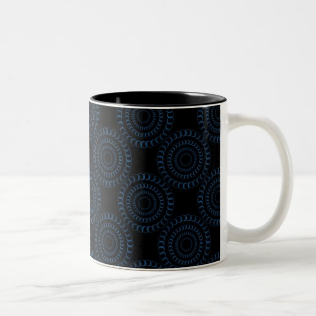 Caneca De Café Em Dois Tons Mug Chic Sofisticado, Royal Blue (Direita)