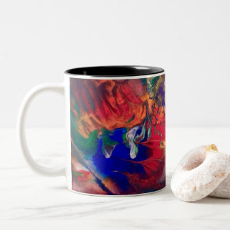 Caneca De Café Em Dois Tons Mug Colorida Hippie Tie Dye Groovy Coffee Mug