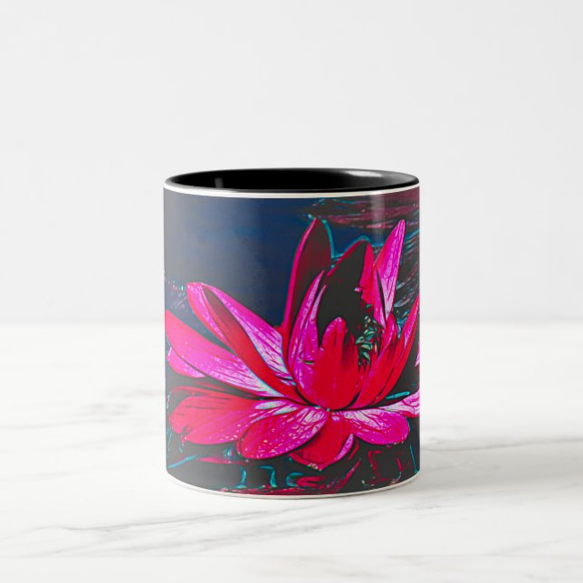 Caneca De Café Em Dois Tons Mug com Água Quente Rosa (Centro)
