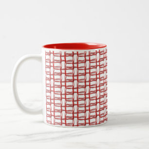 Caneca De Café Em Dois Tons Mug - Com fios em vermelho