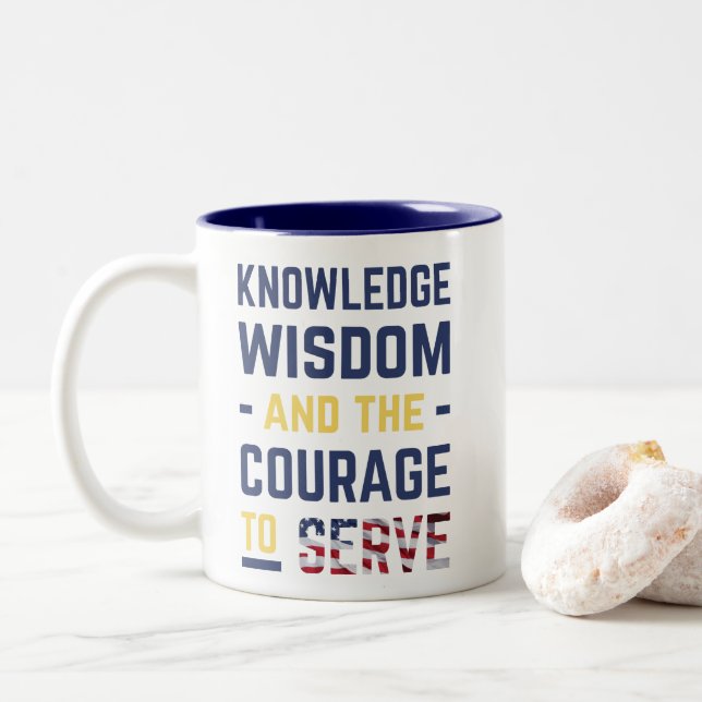 Caneca De Café Em Dois Tons Mug com Motto (Com Donut)