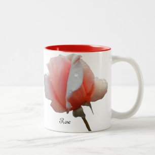 Caneca De Café Em Dois Tons Mug com um Solteiro Rosa