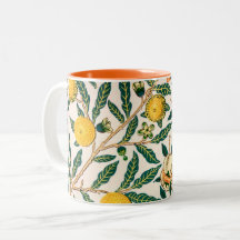 MUG COM WILLIAM MORRIS "POMEGRANATOS AMARELOS"