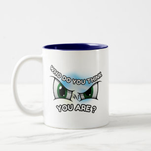 Caneca De Café Em Dois Tons Mug De 2 Toneladas 11Oz: Quem Você Acha (Azul)