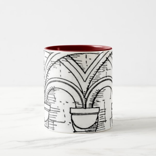 Caneca De Café Em Dois Tons Mug de arquitetura medieval (Centro)