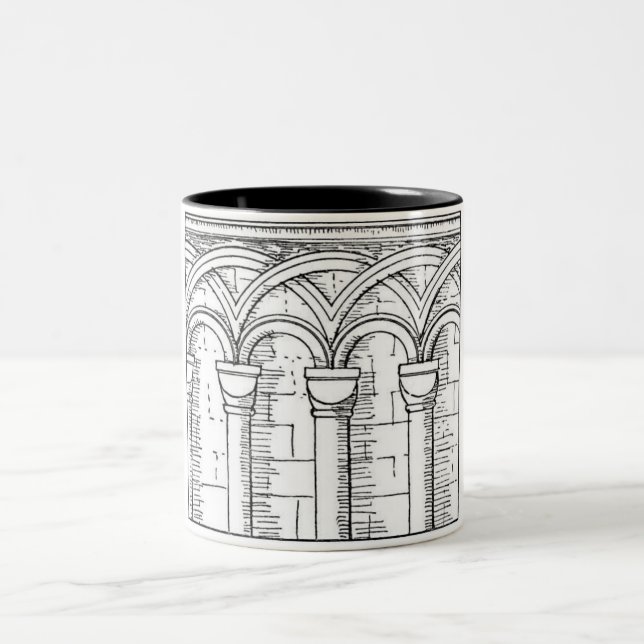 Caneca De Café Em Dois Tons Mug de arquitetura medieval (Centro)