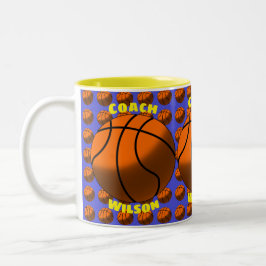 Caneca De Café Em Dois Tons Mug de basquete