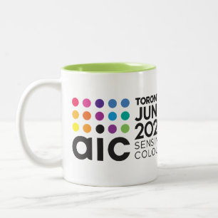 Caneca De Café Em Dois Tons Mug de bloco de cores