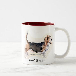 Caneca De Café Em Dois Tons Mug de Caça-Basset