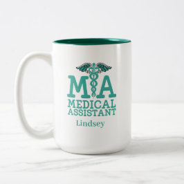 Caneca De Café Em Dois Tons Mug de Café Assistente Médico Personalizado