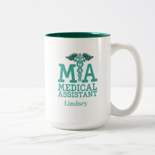 Caneca De Café Em Dois Tons Mug de Café Assistente Médico Personalizado