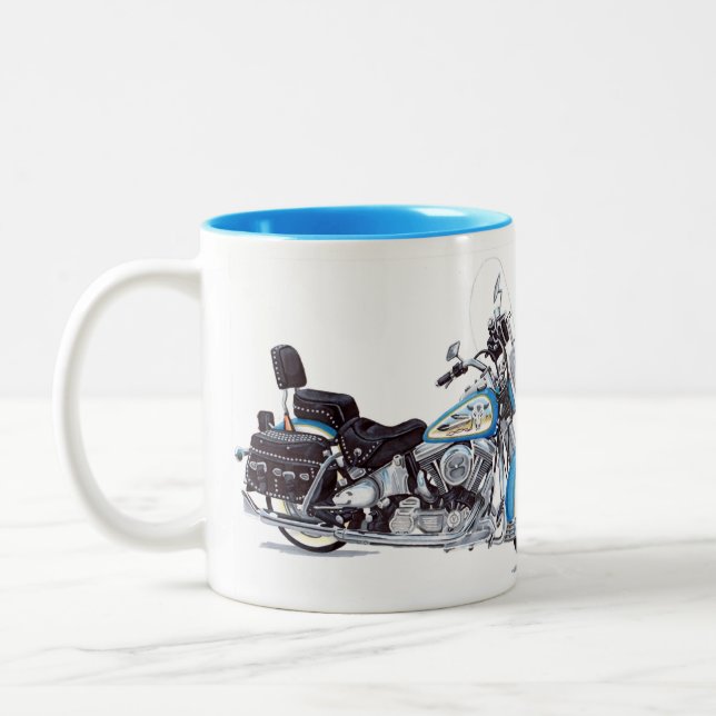 Caneca De Café Em Dois Tons Mug De Café Azul Ole (Esquerda)