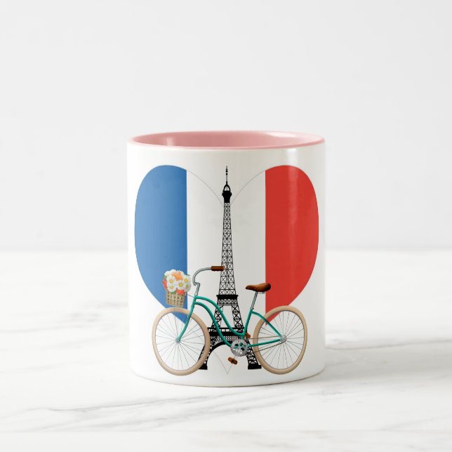Caneca De Café Em Dois Tons Mug De Café Bicicleta De Dois Tons (Centro)