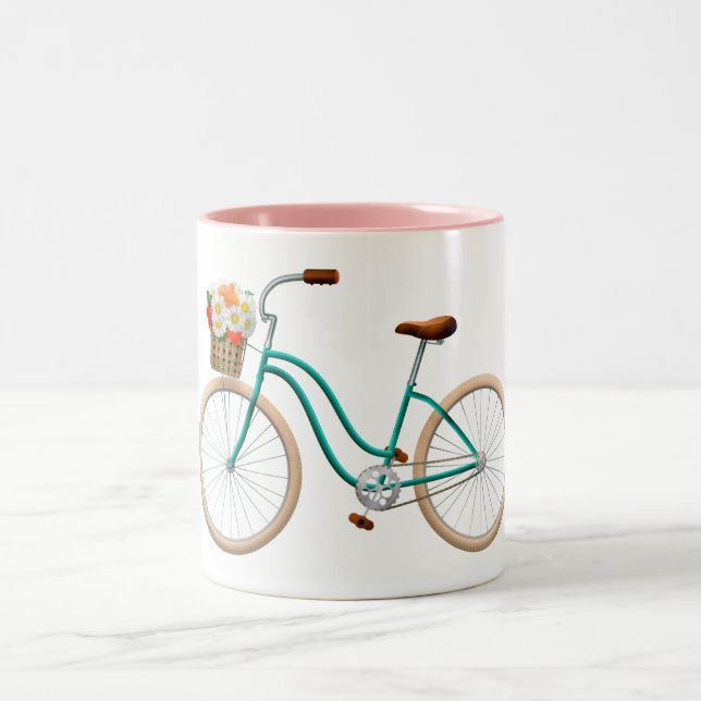 Caneca De Café Em Dois Tons Mug De Café Bicicleta De Dois Tons (Centro)