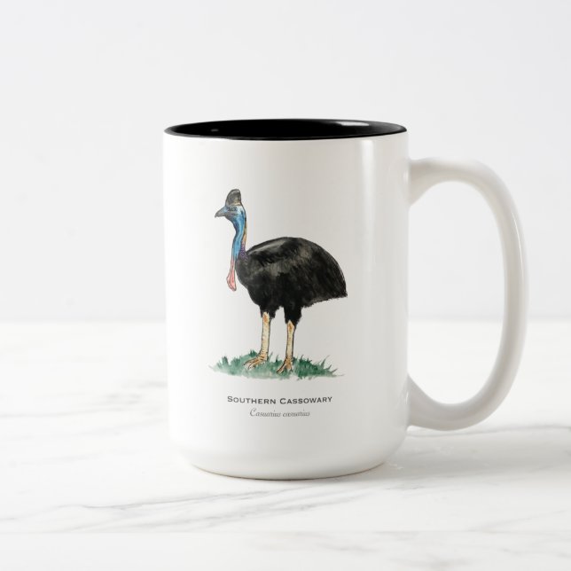 Caneca De Café Em Dois Tons Mug De Café Cassowary De Dois Toneladas (Direita)