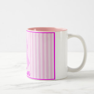 Caneca De Café Em Dois Tons Mug de café com fita rosa