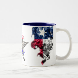 Caneca De Café Em Dois Tons Mug de Café Criado Por Jesus Cristo Salvado No Tex